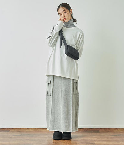 袖 メッセージロゴ ロング Tシャツ ロンT クルーネック 長袖 793-9054