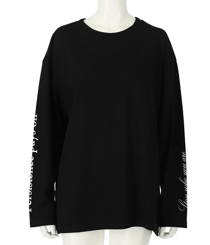 袖 メッセージロゴ ロング Tシャツ ロンT クルーネック 長袖 793-9054