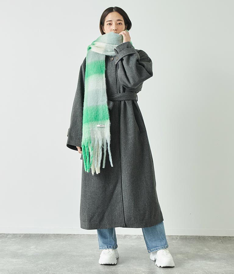 フリンジ大判ストール 159-5517