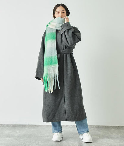 フリンジ大判ストール 159-5517