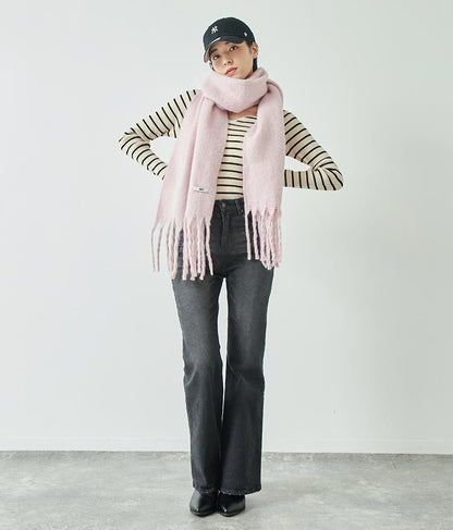 フリンジ大判ストール 159-5517