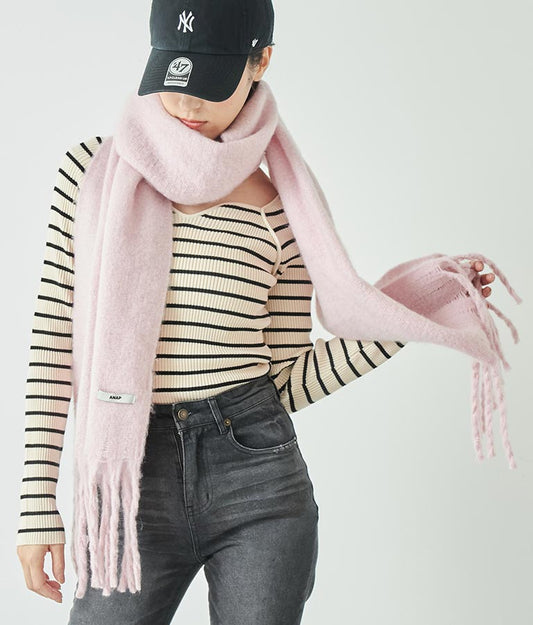 フリンジ大判ストール 159-5517