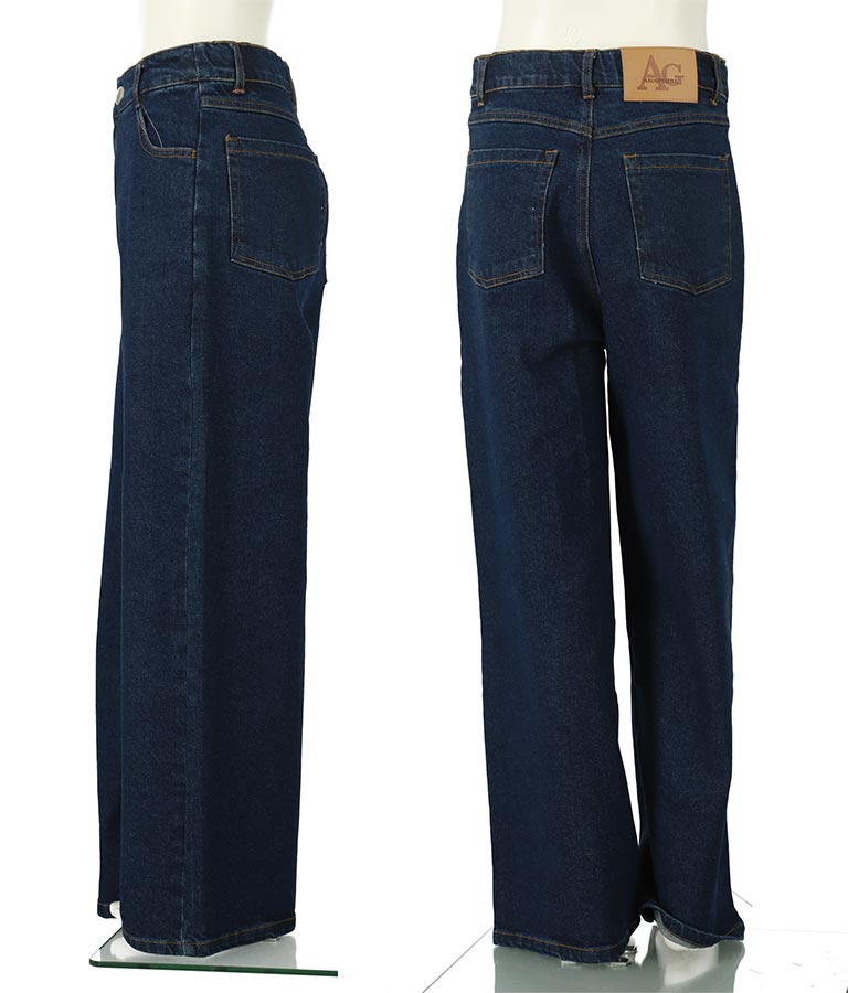ストレッチ デニム ワイドパンツ 912-7328