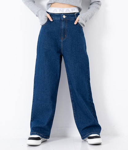 ストレッチ デニム ワイドパンツ 912-7328