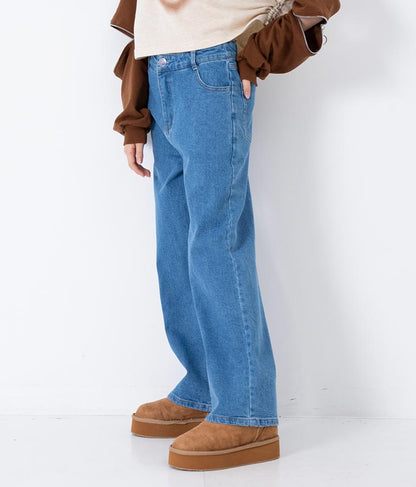 ストレッチ デニム ワイドパンツ 912-7328