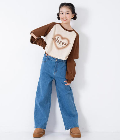 ストレッチ デニム ワイドパンツ 912-7328