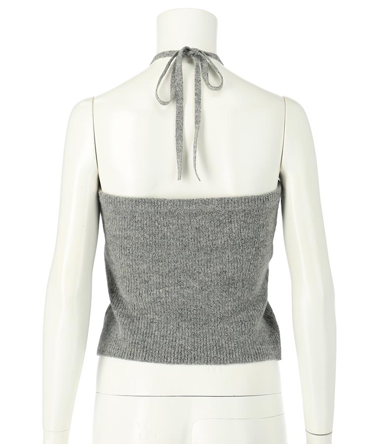 ブークレ Vネック ニット トップス × ホルターネック キャミソール セット 【セットアップ着用可】 798-9074