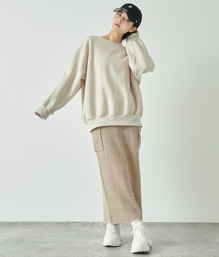 ブークレ ニット スカート 【セットアップ着用可】