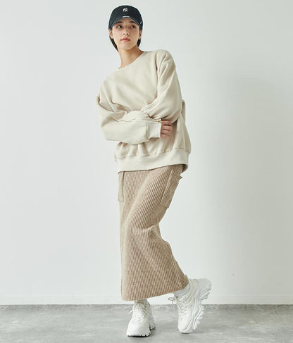 ブークレ ニット スカート 【セットアップ着用可】 791-9076