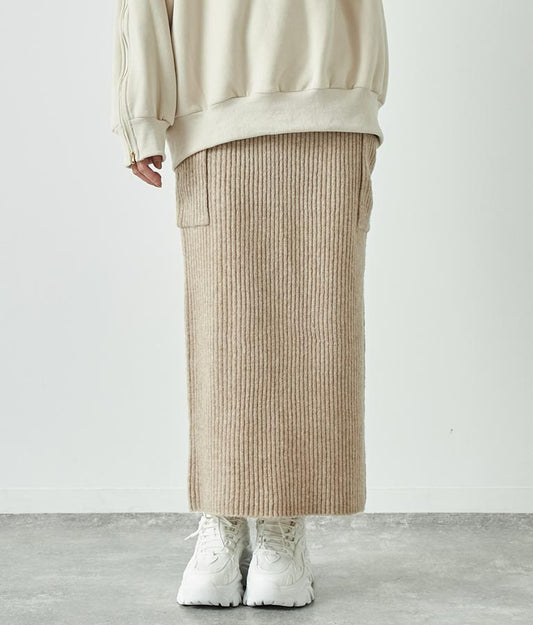 ブークレ ニット スカート 【セットアップ着用可】 791-9076