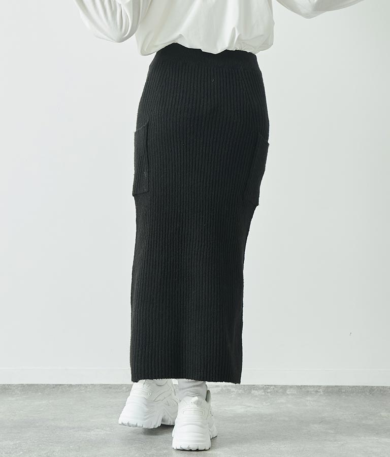 ブークレ ニット スカート 【セットアップ着用可】 791-9076