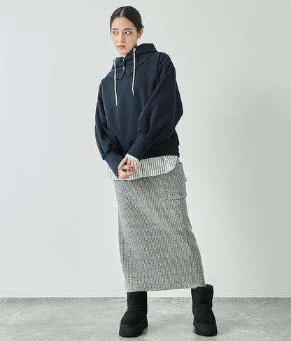 ブークレ ニット スカート 【セットアップ着用可】 791-9076