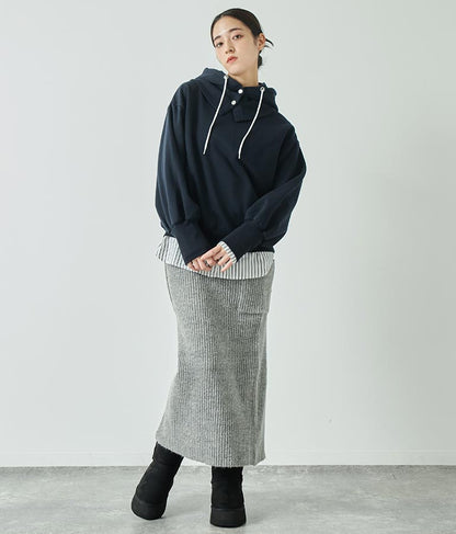 ブークレ ニット スカート 【セットアップ着用可】 791-9076