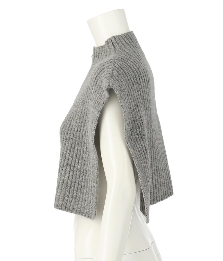 ブークレ ハーフジップ ニット ベスト 【セットアップ着用可】