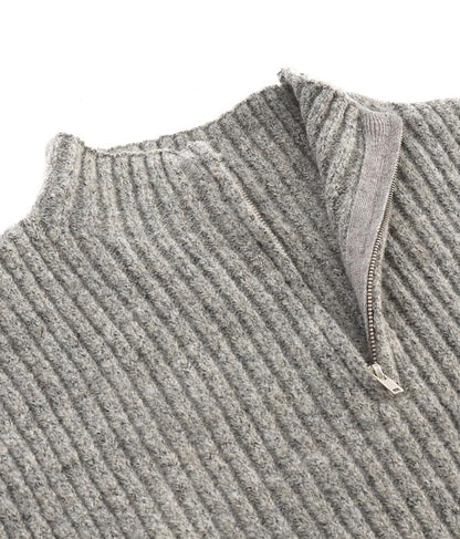 ブークレ ハーフジップ ニット ベスト 【セットアップ着用可】 793-9075