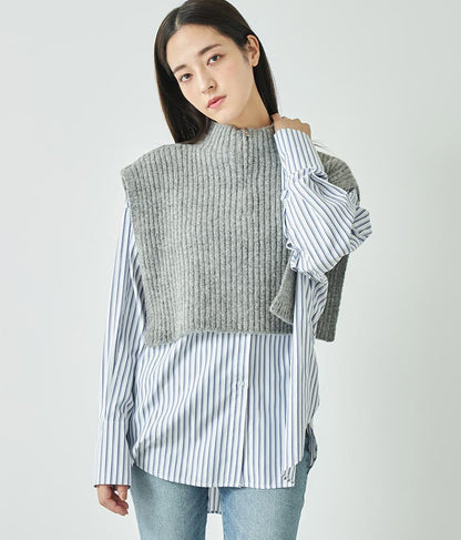 ブークレ ハーフジップ ニット ベスト 【セットアップ着用可】 793-9075