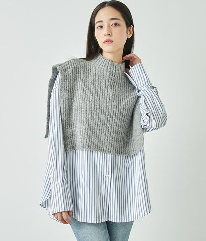 ブークレ ハーフジップ ニット ベスト 【セットアップ着用可】 793-9075