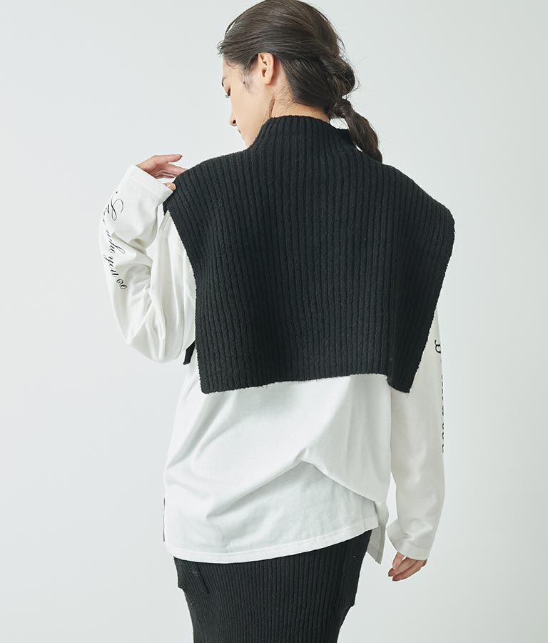 ブークレ ハーフジップ ニット ベスト 【セットアップ着用可】 793-9075