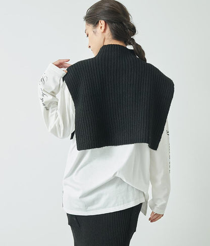 ブークレ ハーフジップ ニット ベスト 【セットアップ着用可】 793-9075