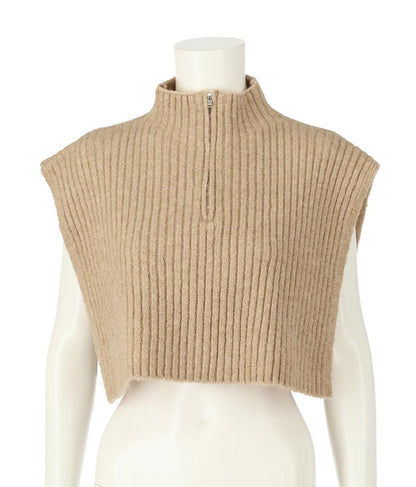 ブークレ ハーフジップ ニット ベスト 【セットアップ着用可】 793-9075