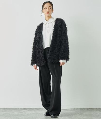 袖ギャザーデザインクロップドシャツ 154-5510