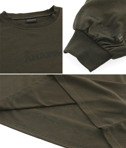 R+S ハーフジップ 裏毛 ベスト × ロングTシャツ セット 918-7355