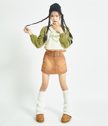 ベルト付き ミニスカート 911-7344