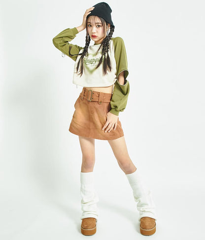 ベルト付き ミニスカート 911-7344