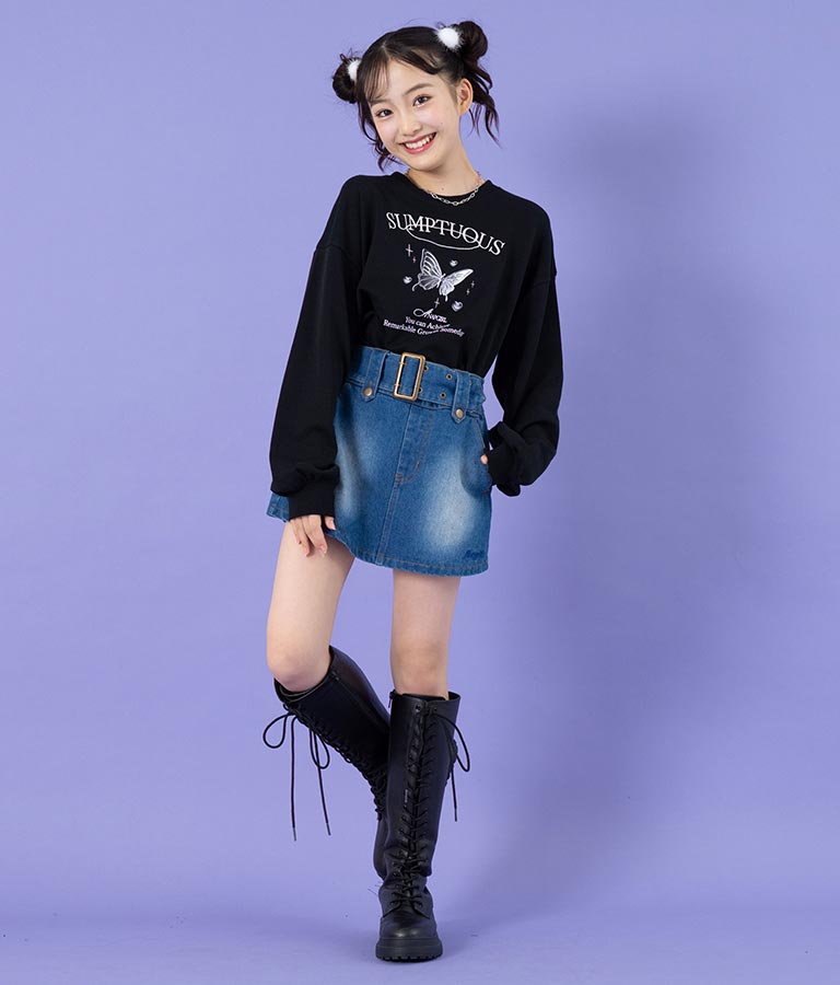 ベルト付き ミニスカート 911-7344