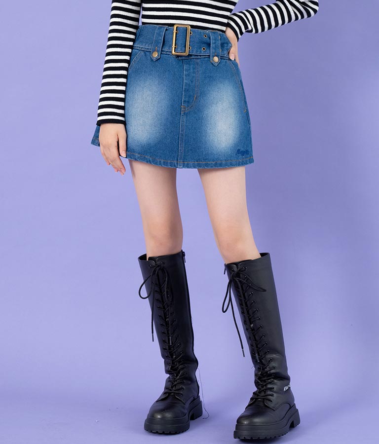 ベルト付き ミニスカート 911-7344