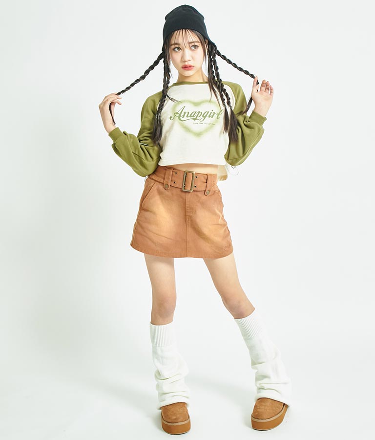 ベルト付き ミニスカート 911-7344