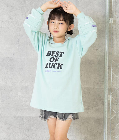 袖 ファスナー 裏毛 スウェット チュニック 423-3164