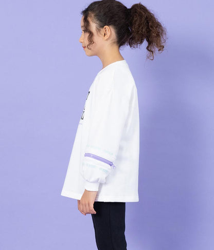 袖 ファスナー 裏毛 スウェット チュニック 423-3164