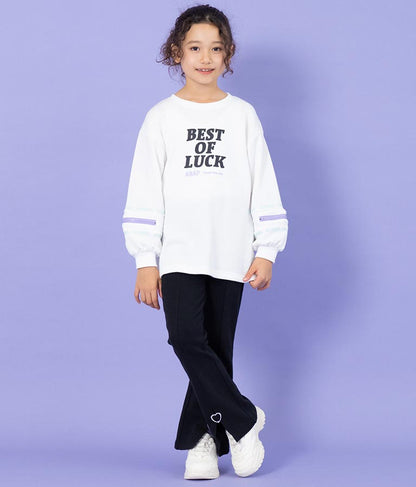 袖 ファスナー 裏毛 スウェット チュニック 423-3164