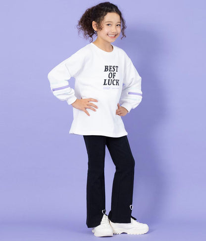 袖 ファスナー 裏毛 スウェット チュニック 423-3164