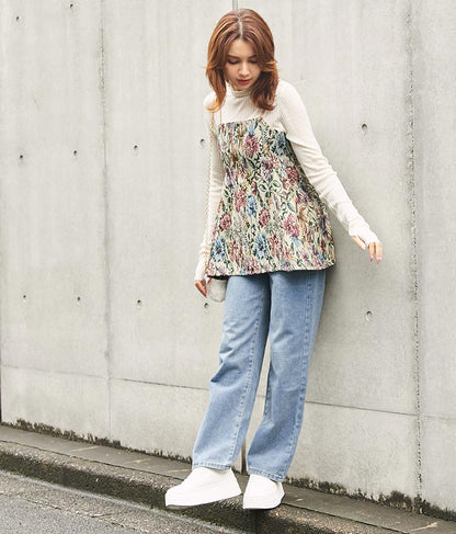 ゴブラン ジャガード ペプラム ビスチェ 523-6790