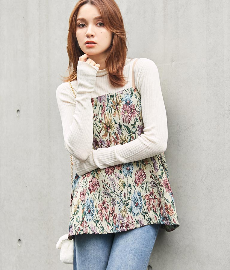 ゴブラン ジャガード ペプラム ビスチェ 523-6790