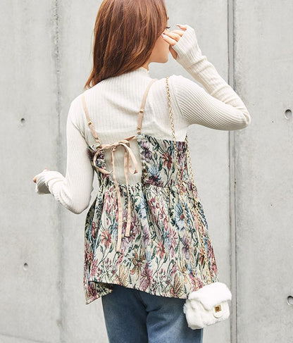 ゴブラン ジャガード ペプラム ビスチェ 523-6790