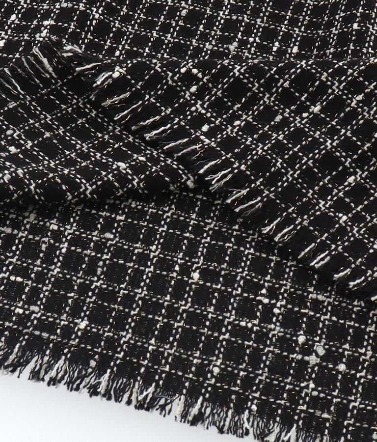 ツイード 切り替え ミニ ワンピース 527-6789