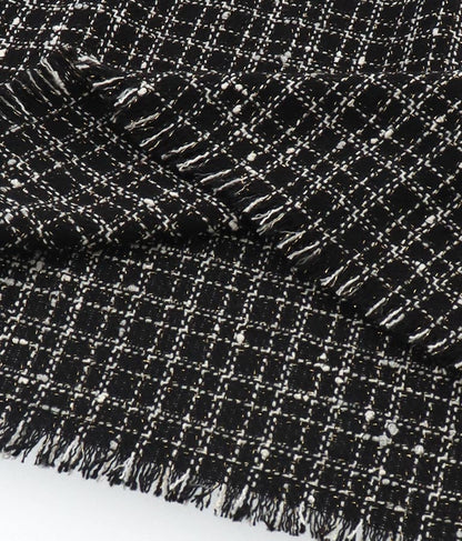 ツイード 切り替え ミニ ワンピース 527-6789