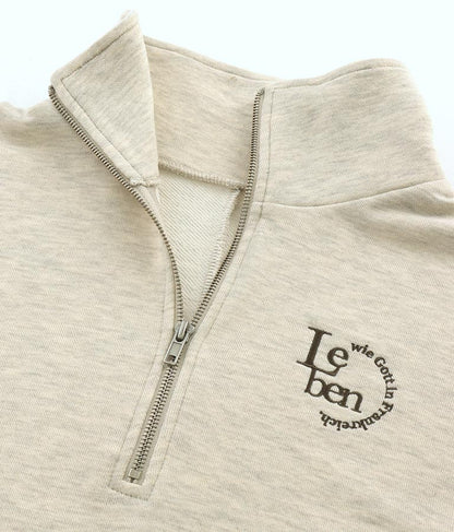 ハーフジップ 裏毛 スウェット ロング ワンピース 797-9082