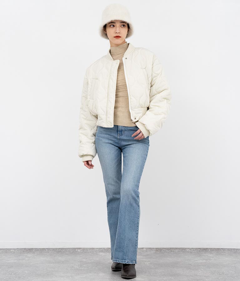 キルティング クロップド ジャケット ブルゾン 156-5533