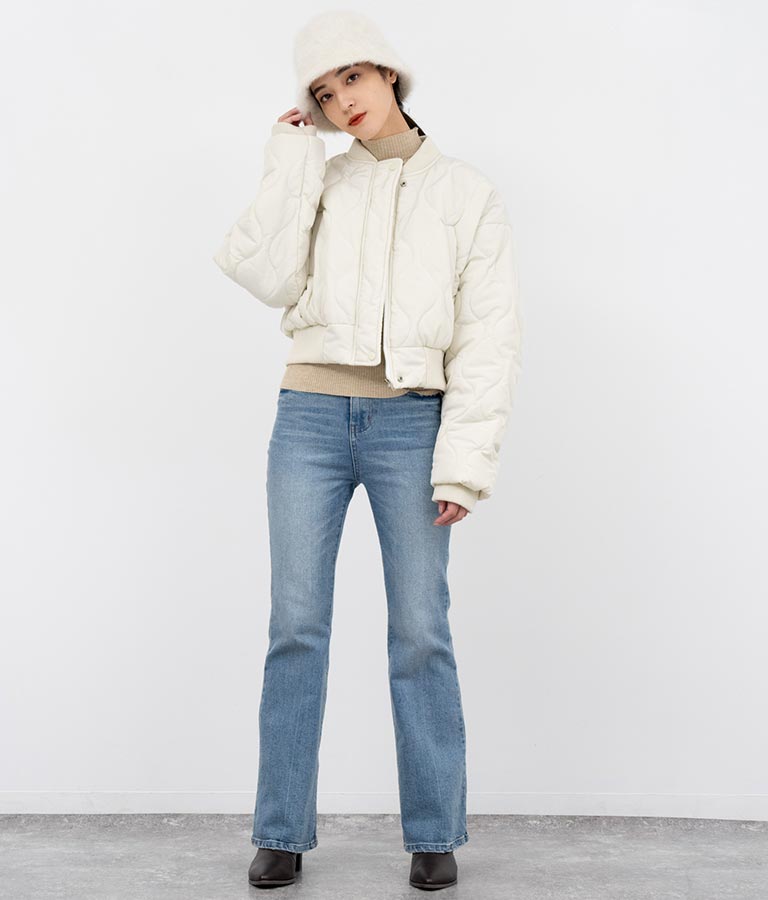 キルティング クロップド ジャケット ブルゾン 156-5533