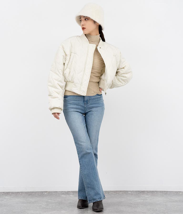 キルティング クロップド ジャケット ブルゾン 156-5533