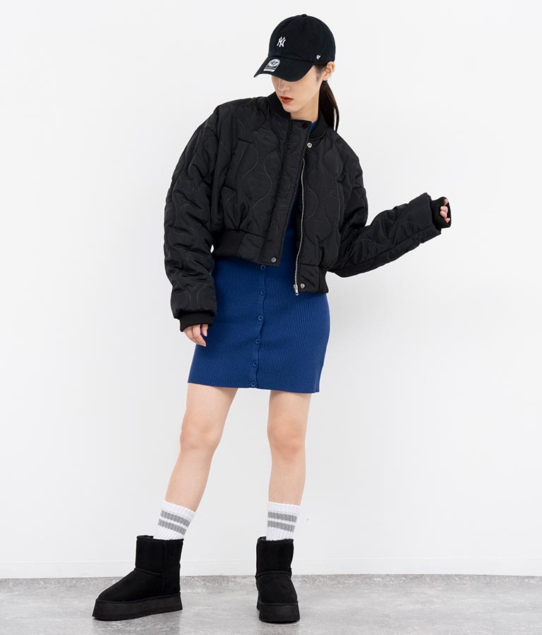キルティング クロップド ジャケット ブルゾン 156-5533
