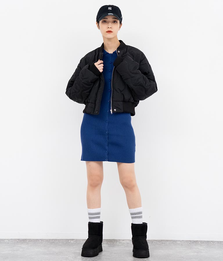 キルティング クロップド ジャケット ブルゾン 156-5533