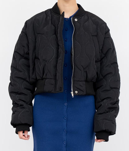 キルティング クロップド ジャケット ブルゾン 156-5533