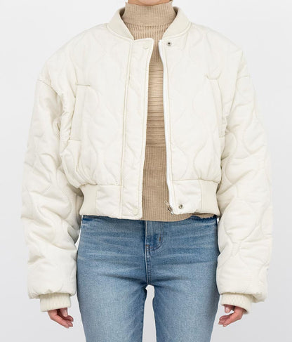 キルティング クロップド ジャケット ブルゾン 156-5533