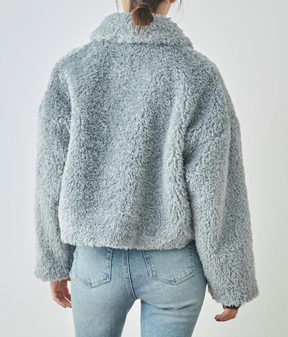 フェイクファー 衿付き ジャケット コート 796-8945