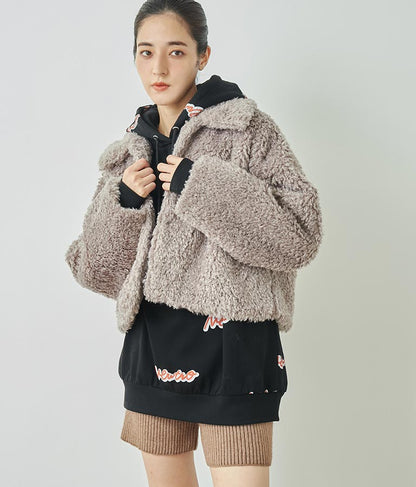 フェイクファー 衿付き ジャケット コート 796-8945
